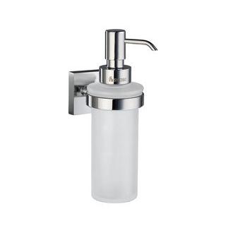 Smedbo RK369 Wall Mounted Frosted Glass Soap Dispenser with Polished Chrome Holder from the House Collection